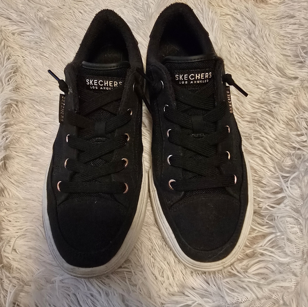 SKECHERS Arch Fit Air Cooled Black Lace-Up Sneakers Size 8
